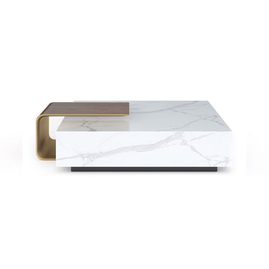 ASTON MARBLE HOME | V292 MARBLE COFFEE TABLE WITH WOOD COMP. | $14,500.00