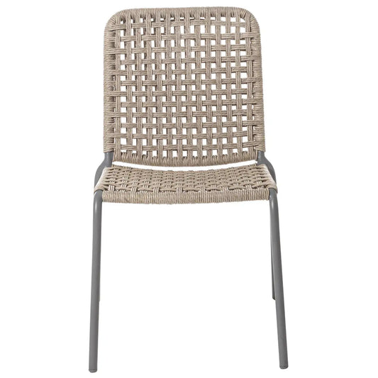 Gervasoni Straw Chair in Light Grey Aluminium Frame with Woven Resin Fiber Seat $998.00