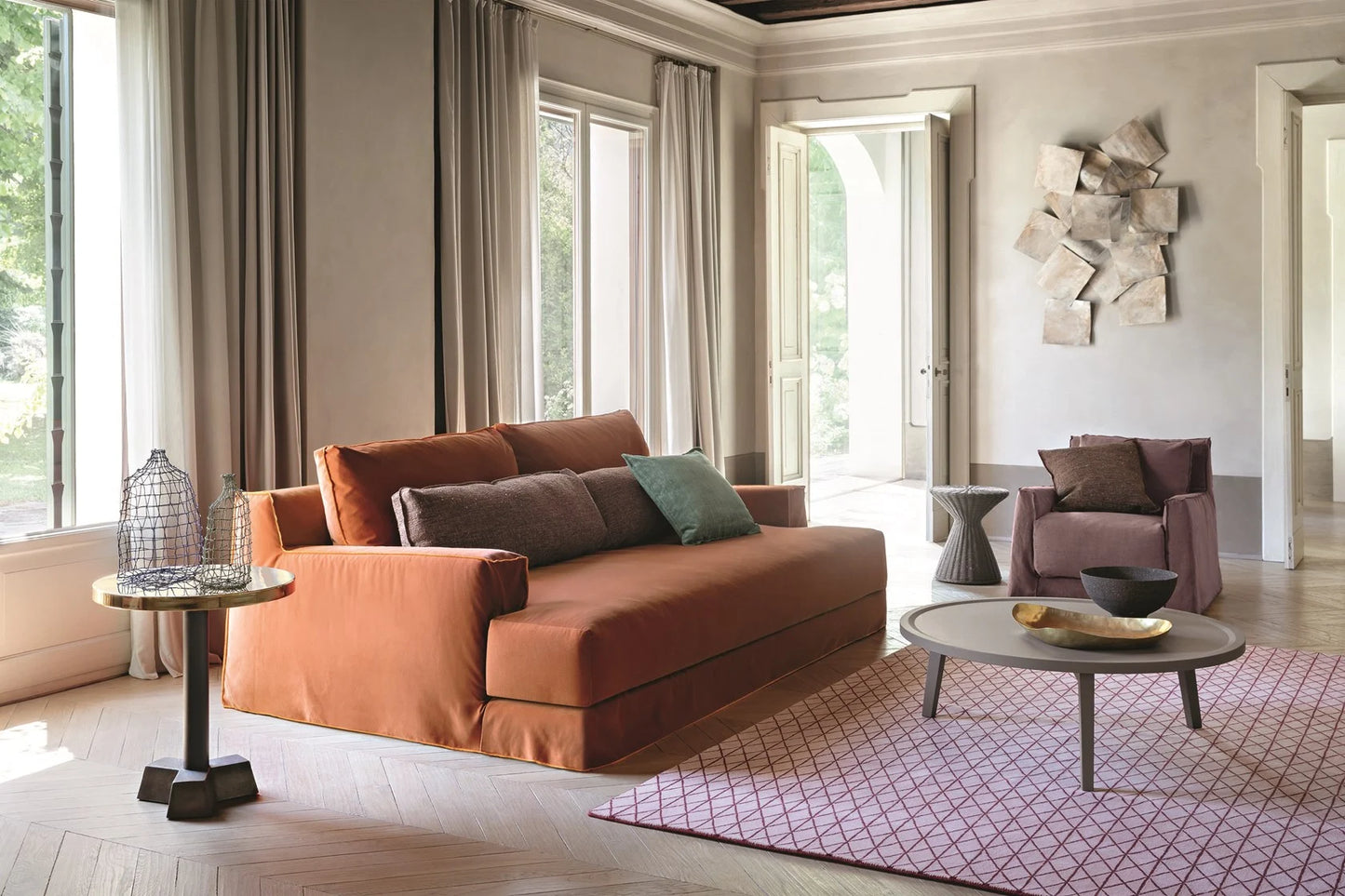 Gervasoni Loll 05 Armchair in Panama Upholstery by Paola Navone - $2,995.00