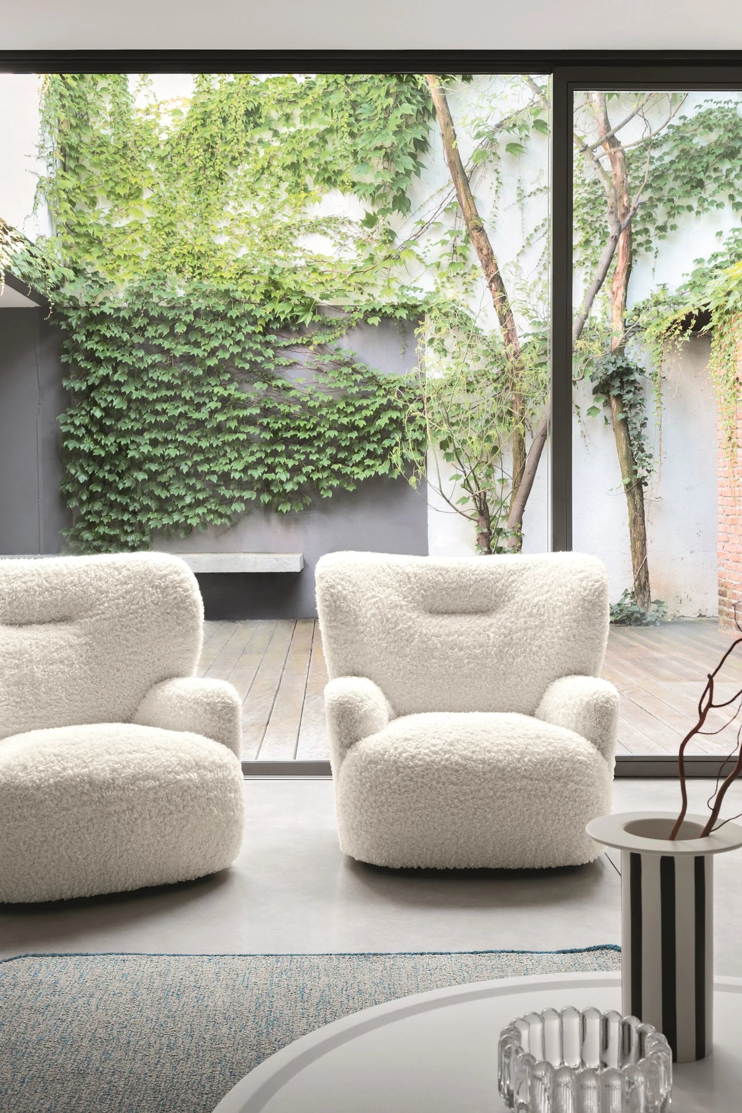 Gervasoni Loll 09 Swivel Armchair in Polar Upholstery by Paola Navone $4,4230.00