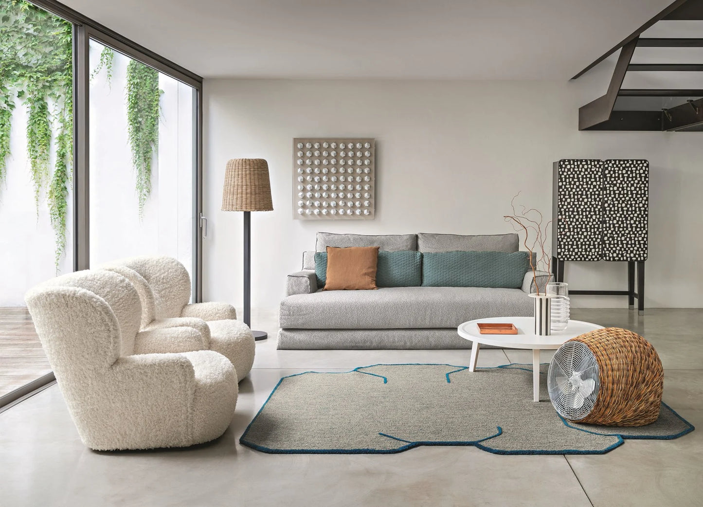 Gervasoni Loll 09 Swivel Armchair in Polar Upholstery by Paola Navone $4,4230.00