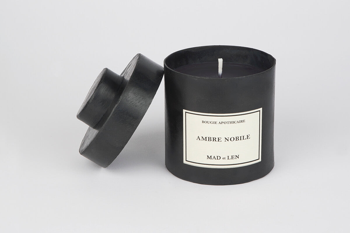 MAD ET LEN I SCENTED CANDLES AMBRE NOBILE, BLACK WAX I $175.00