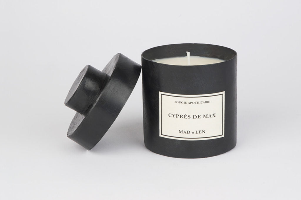 SCENTED CANDLES CYPRES DE MAX, BLACK WAX - $150.00