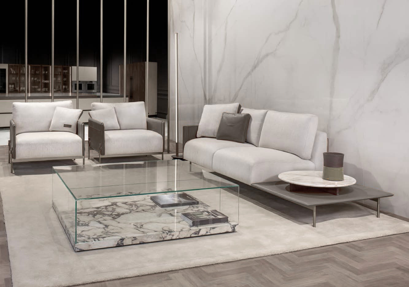 ASTON MARTIN HOME | V227 GLASS AND MARBLE COFFEE TABLE | $25,250.00