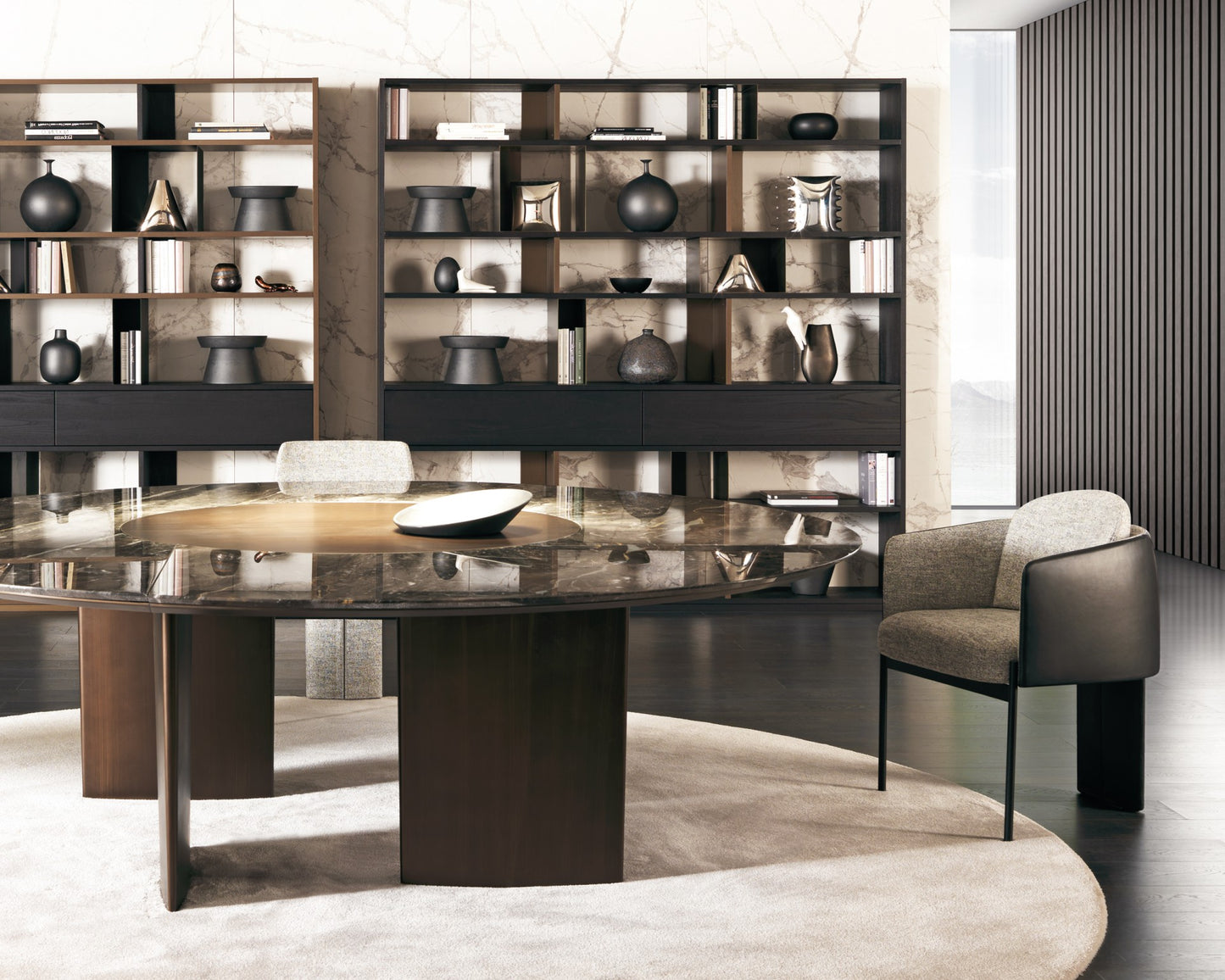ALA | Dining table with lazy Susan by MisuraEmme | $30,294.00