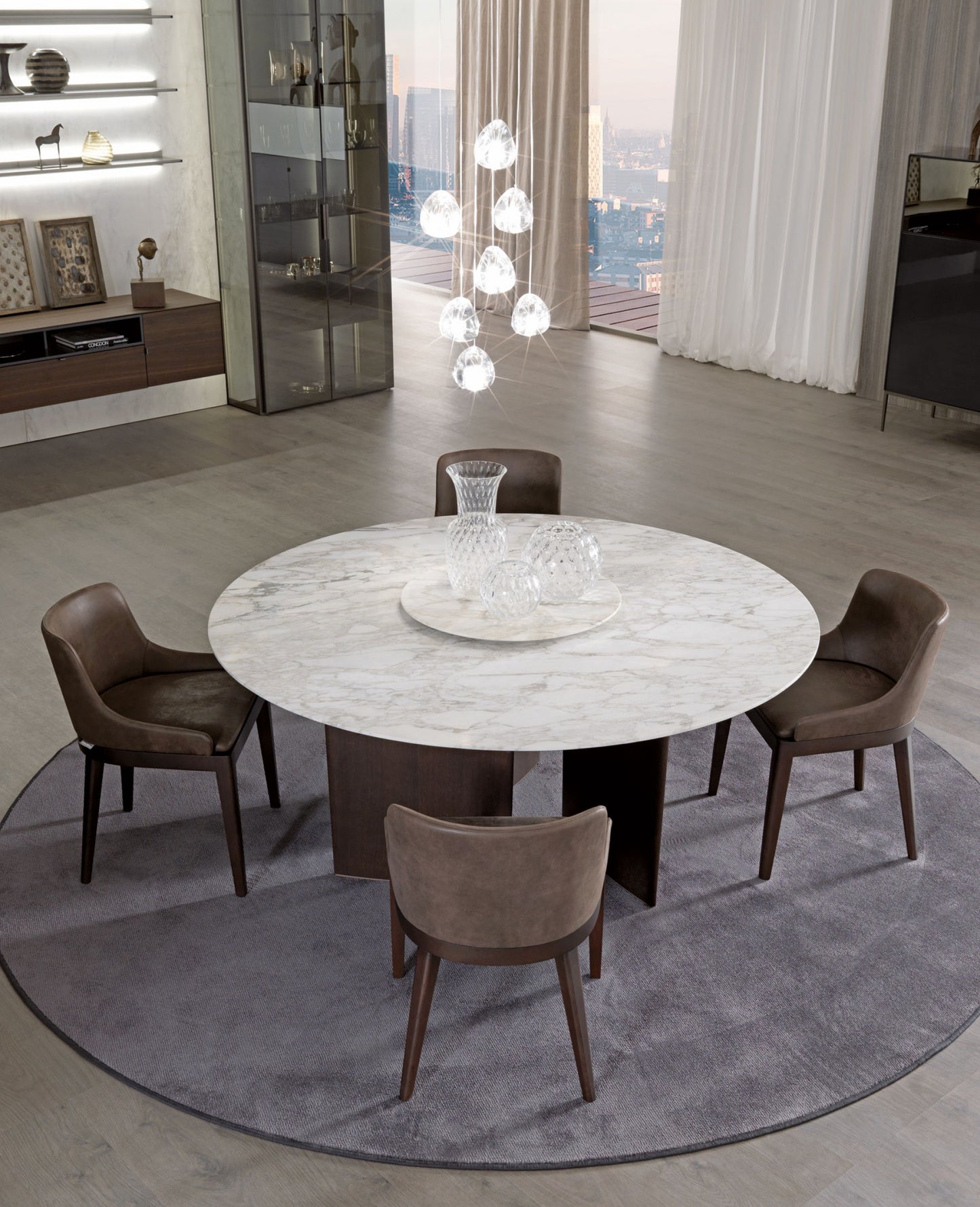 ALA | Dining table with lazy Susan by MisuraEmme | $30,294.00