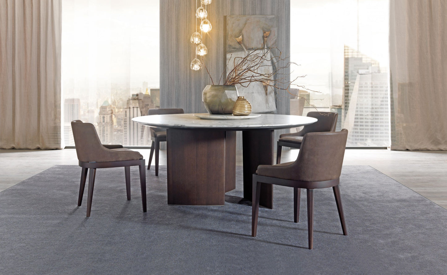 ALA | Dining table with lazy Susan by MisuraEmme | $30,294.00