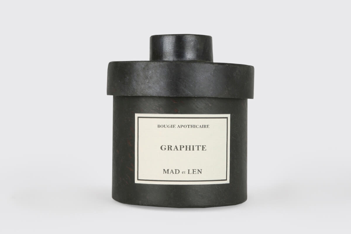 MAD ET LEN I SCENTED CANDLES GRAPHITE, BLACK WAX I $175.00