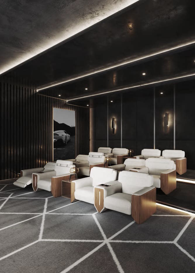 ASTON MARTIN HOME THEATER | V294 SEAT RELAX VENEER | $23,250.00 - $125,250.00