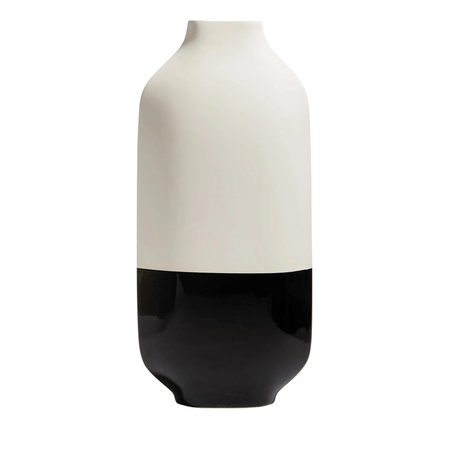 TALL PALMA BLACK AND WHITE VASE - $900.00