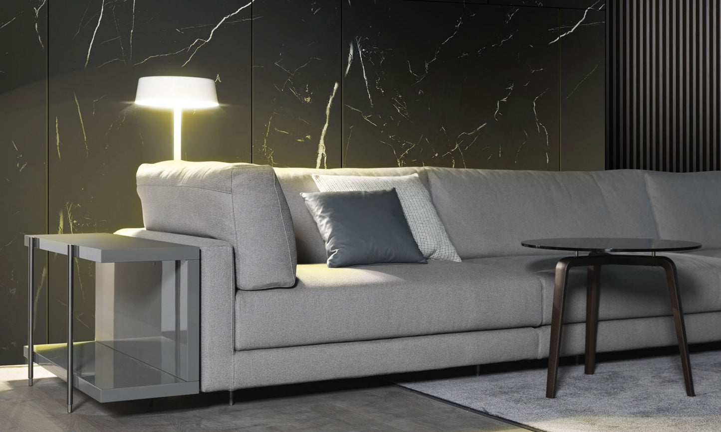 ARGO | 3 Seater sofa with integrated magazine rack by Misuraemme | $21,781.66