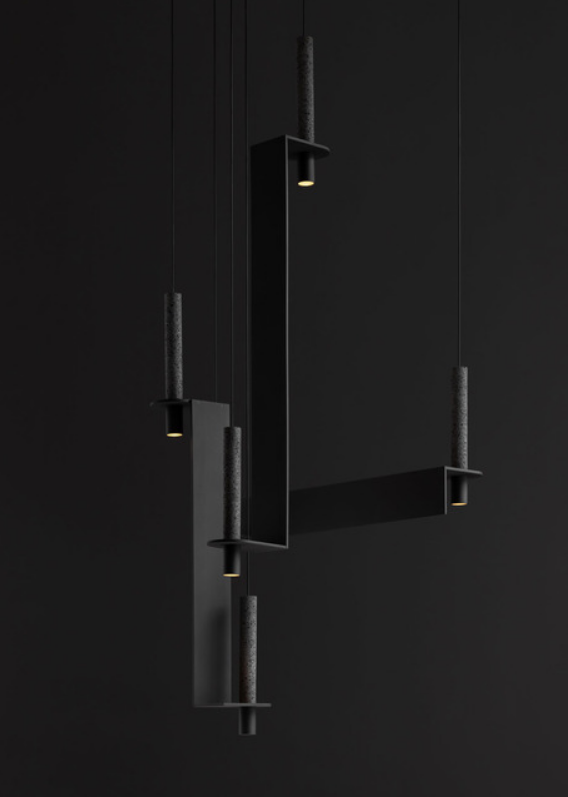 META MATTE BLACK | Step Vertical Pendant by David Pompa from $6,564.00