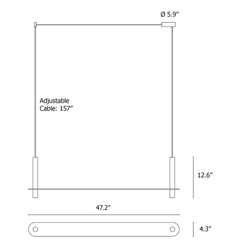 META | Extra Long Parallel Pendant by David Pompa $7,035.00