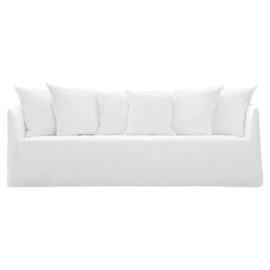 Gervasoni Ghost 12 Sofa in White Linen Upholstery by Paola Navone $6,000.00