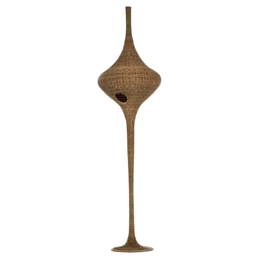 Gervasoni Spin L Floor Lamp in Natural Melange Rattan $2,100.00