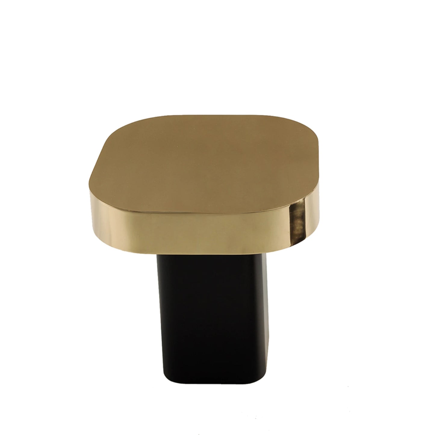 Vibieffe QUADRI TONDO 9150 BRASS AND BLACK SIDE TABLE BY GIANLUIGI LANDONI $2,750.00