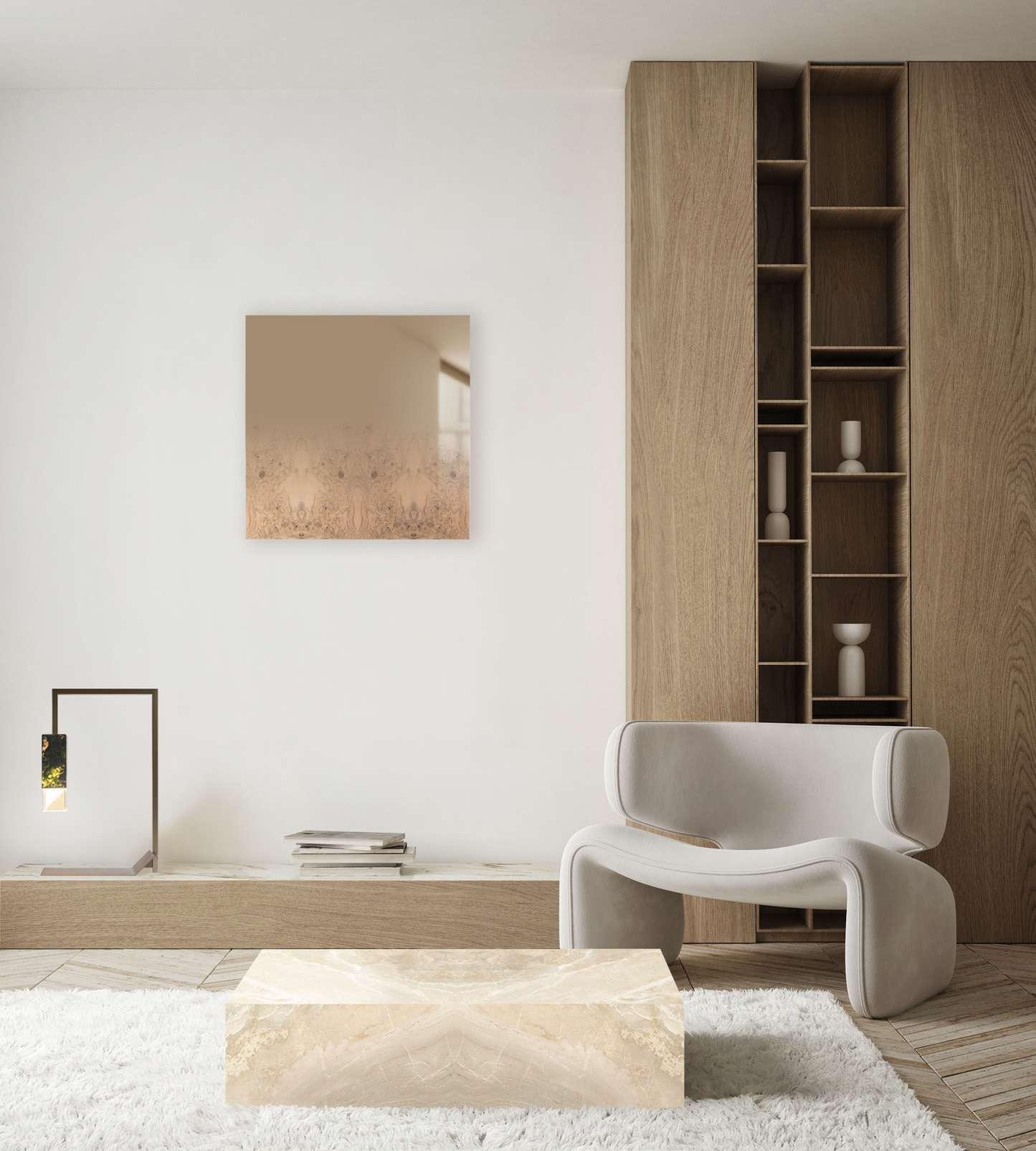 FORMAMINIMA | Mirror/Zero Fading Wood RE 01 - Square Series $4,550.00
