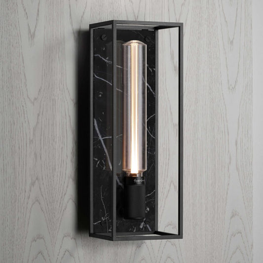 BUSTER AND PUNCH | LARGE CAGED WALL LIGHT BLACK MARBLE - $852.00
