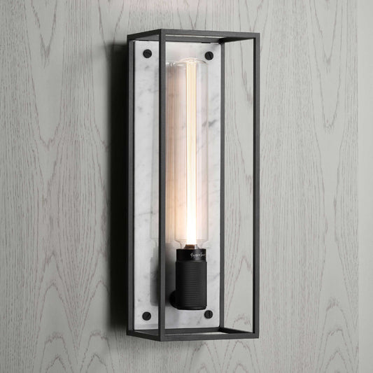 BUSTER AND PUNCH | LARGE CAGED WALL LIGHT WHITE MARBLE - $852.00