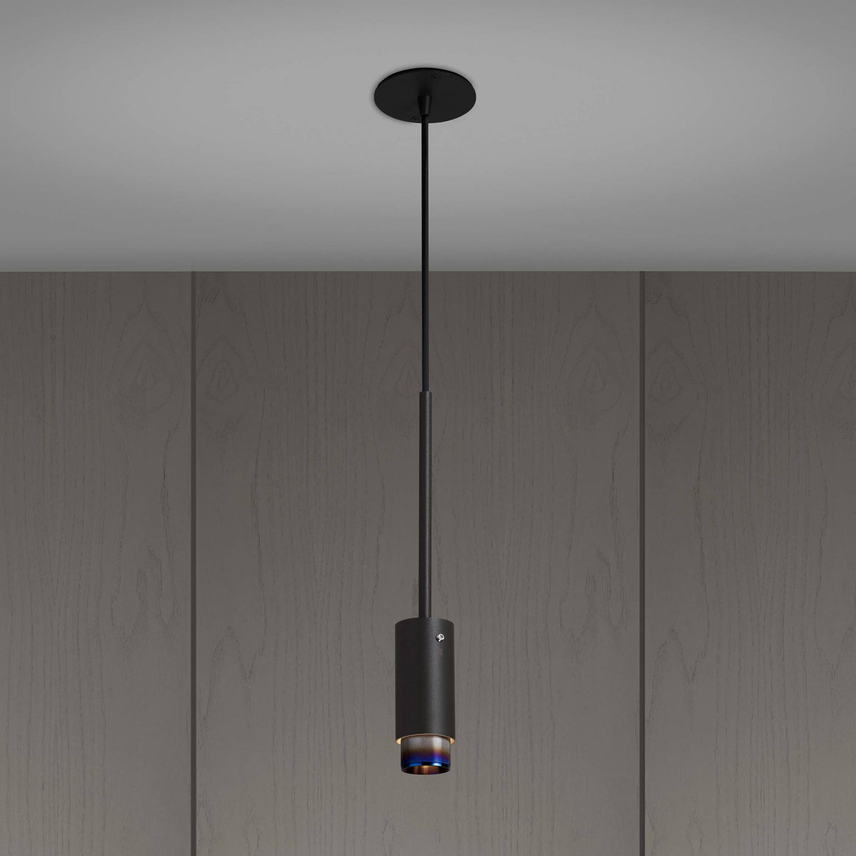 Exhaust Pendant Linear Graphite Burnt Steel