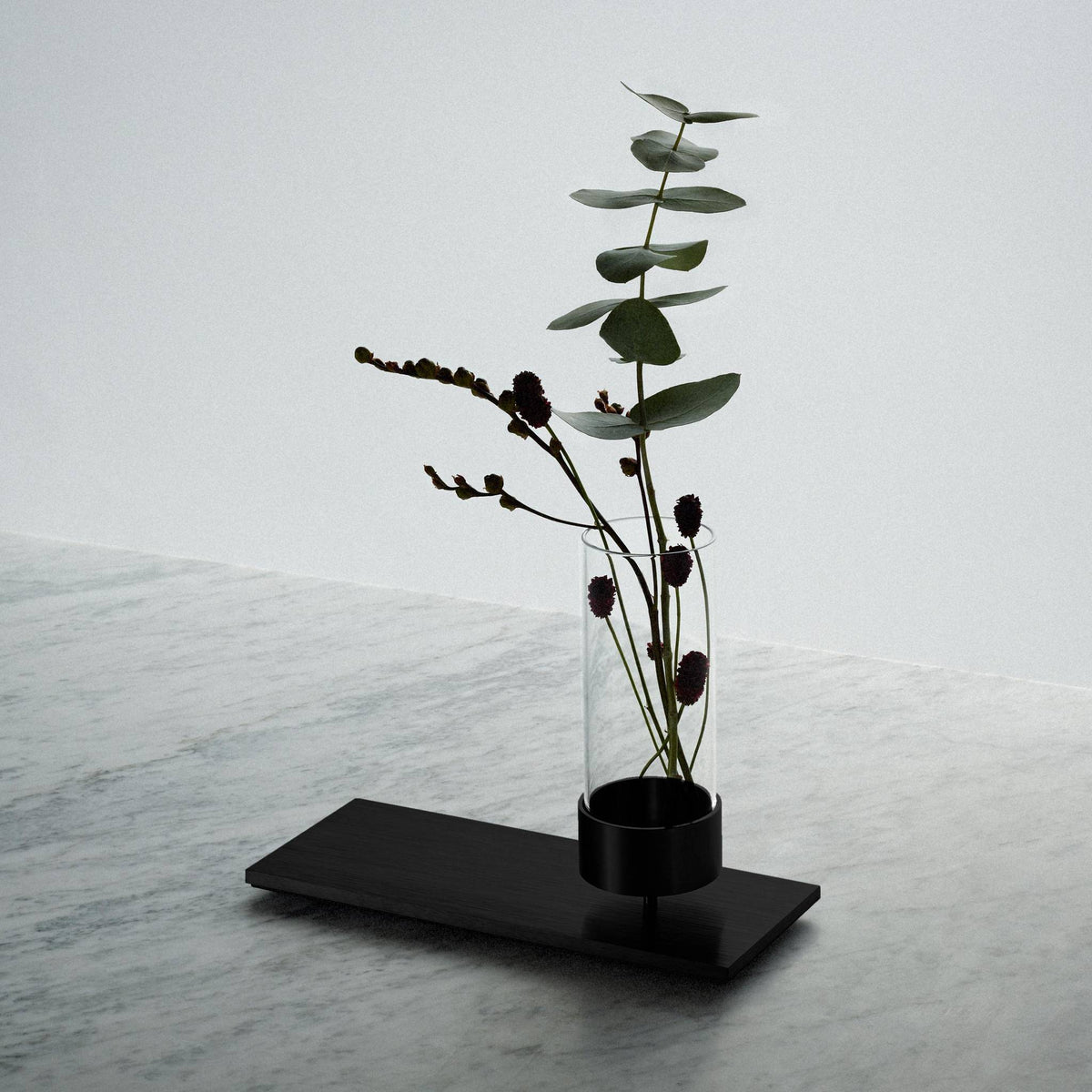 Machined Vase Black