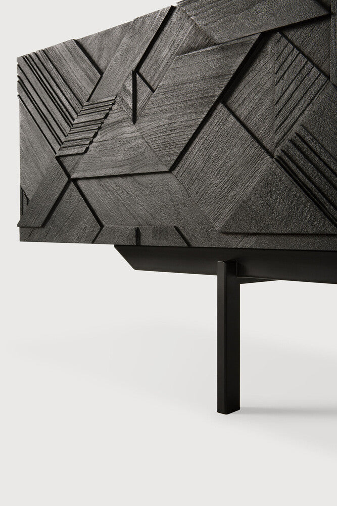 ETHNICRAFT GRAPHIC TV CUPBOARD - TEAK OFF BLACK | $3,039.00 - $4,459.00