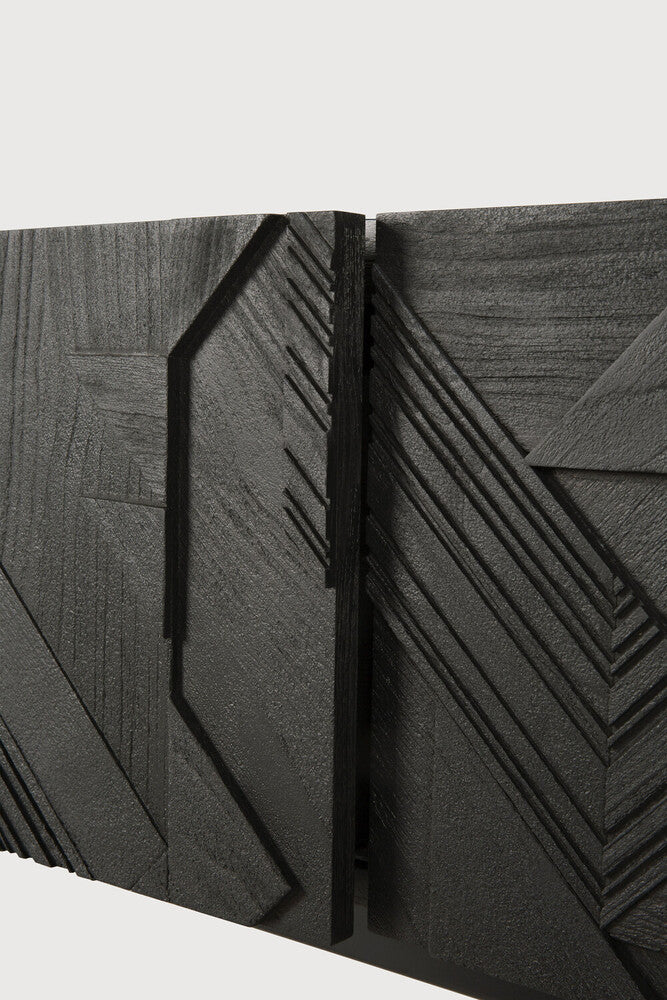 ETHNICRAFT GRAPHIC TV CUPBOARD - TEAK OFF BLACK | $3,039.00 - $4,459.00