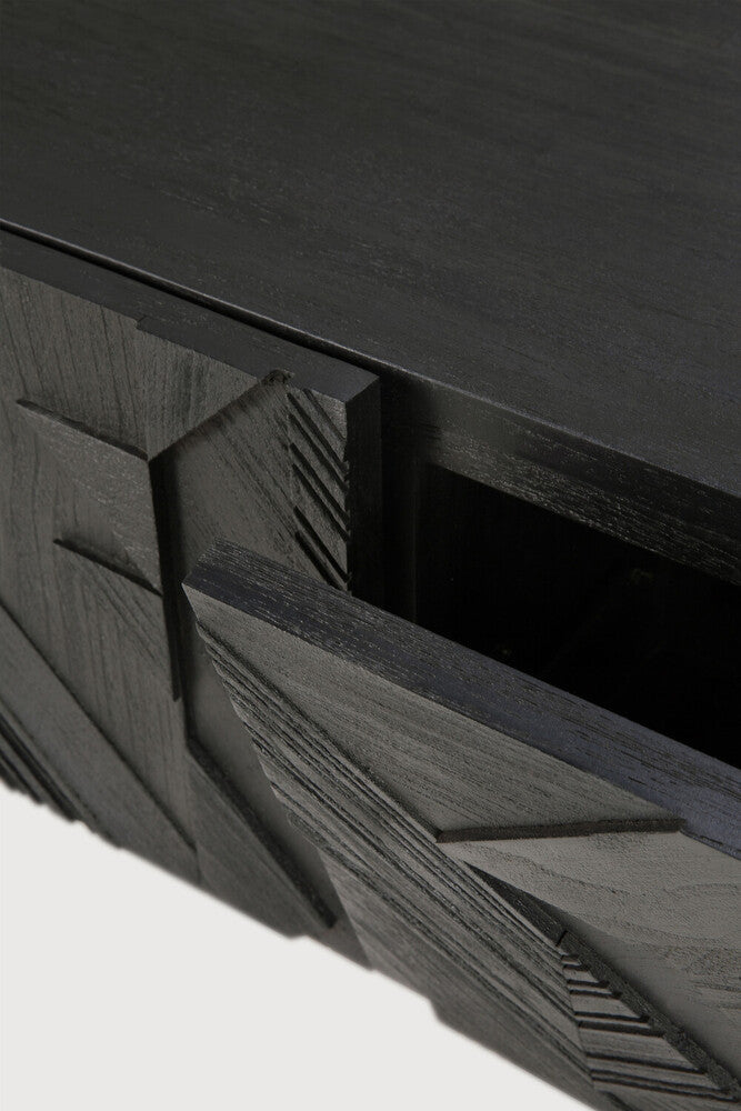 ETHNICRAFT GRAPHIC TV CUPBOARD - TEAK OFF BLACK | $3,039.00 - $4,459.00