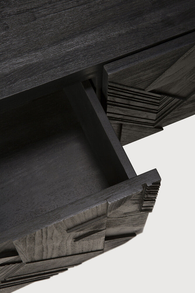 ETHNICRAFT GRAPHIC TV CUPBOARD - TEAK OFF BLACK | $3,039.00 - $4,459.00