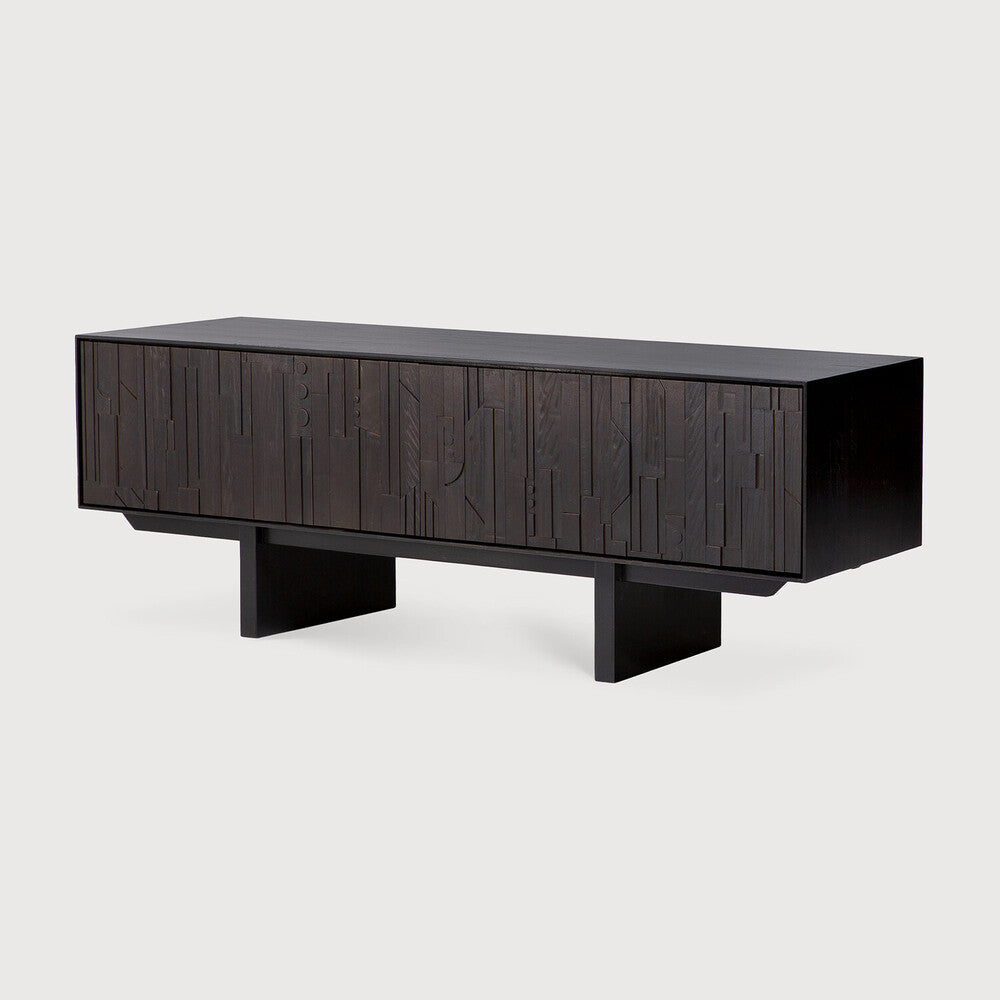 ETHNICRAFT MOSAIC TV CUPBOARD - TEAK OFF BLACK | $2,989.00- $4,339.00