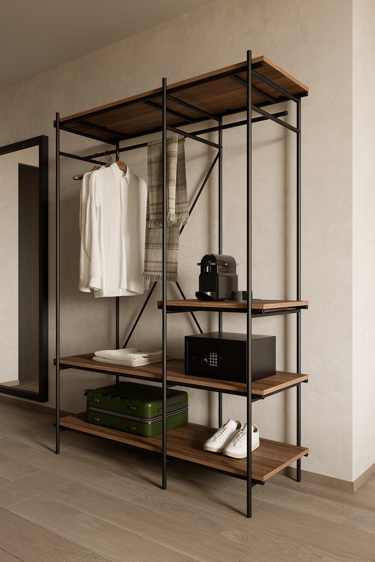 ETHNICRAFT OSCAR HANGING RACK  - TEAK BROWN | $2,989.00