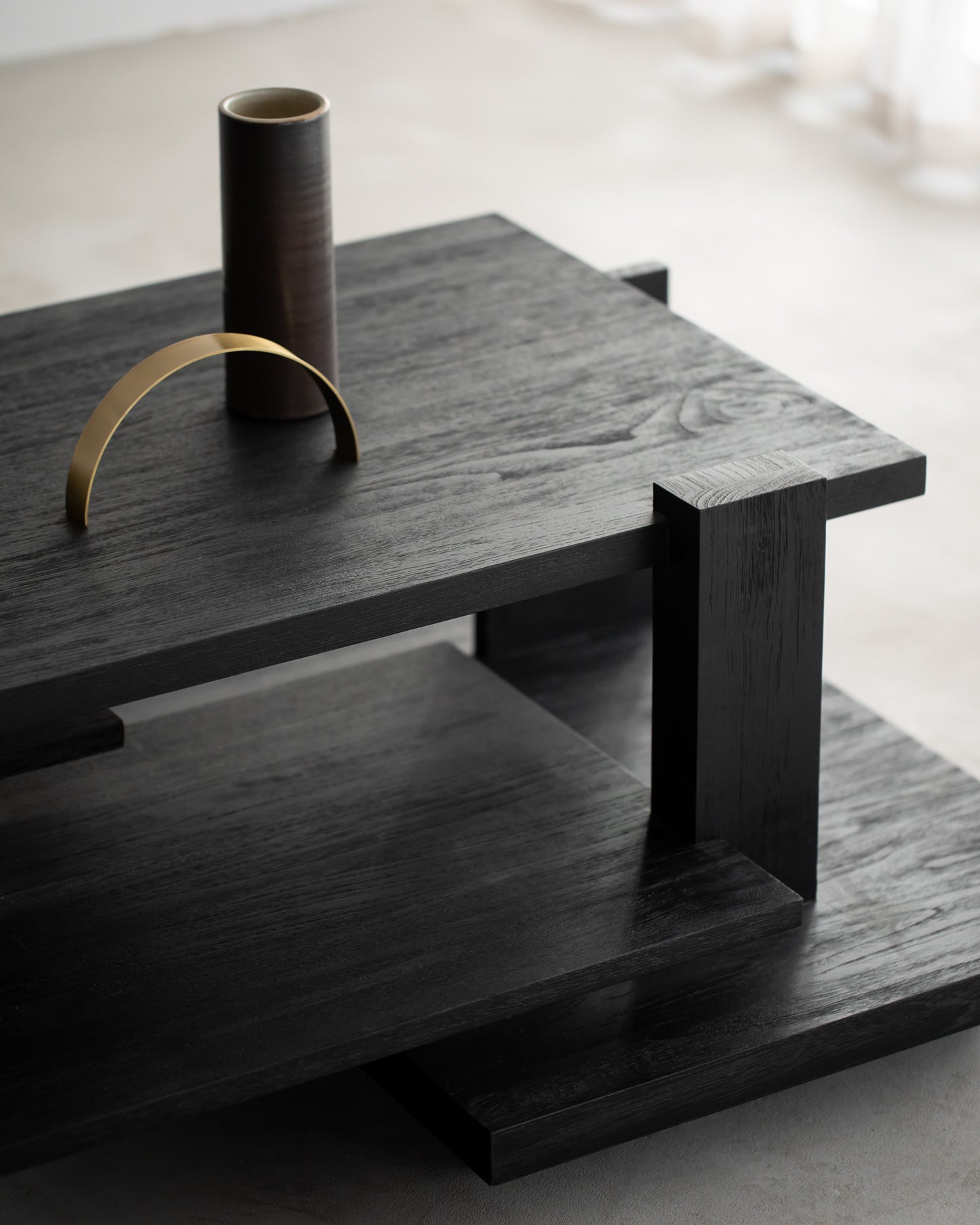 ETHNICRAFT ABSTRACT COFFEE TABLE -  TEAK BLACK | $2,519.00