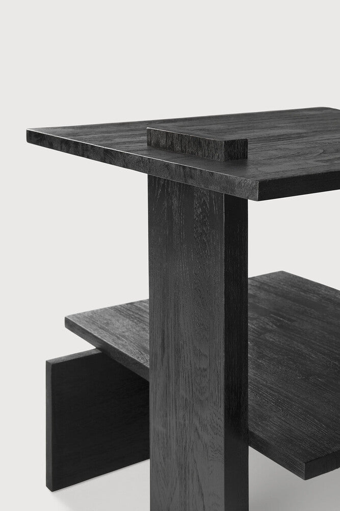 ETHNICRAFT ABSTRACT SIDE TABLE - TEAK BLACK | $749.00