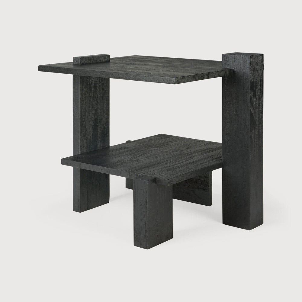ETHNICRAFT ABSTRACT SIDE TABLE - TEAK BLACK | $749.00