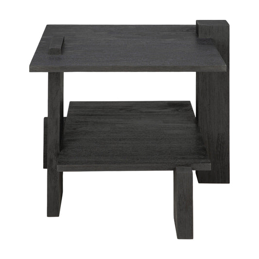 ETHNICRAFT ABSTRACT SIDE TABLE - TEAK BLACK | $749.00
