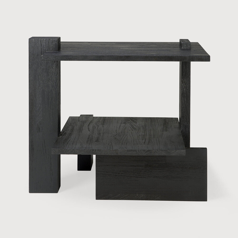 ETHNICRAFT ABSTRACT SIDE TABLE - TEAK BLACK | $749.00