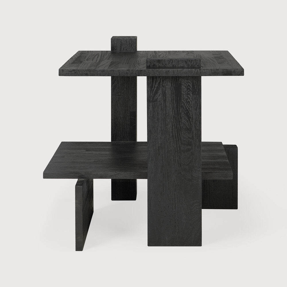 ETHNICRAFT ABSTRACT SIDE TABLE - TEAK BLACK | $749.00