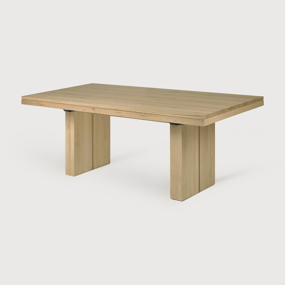 ETHNICRAFT DOUBLE EXTENDABLE DINING TABLE - OAK | $6,829.00