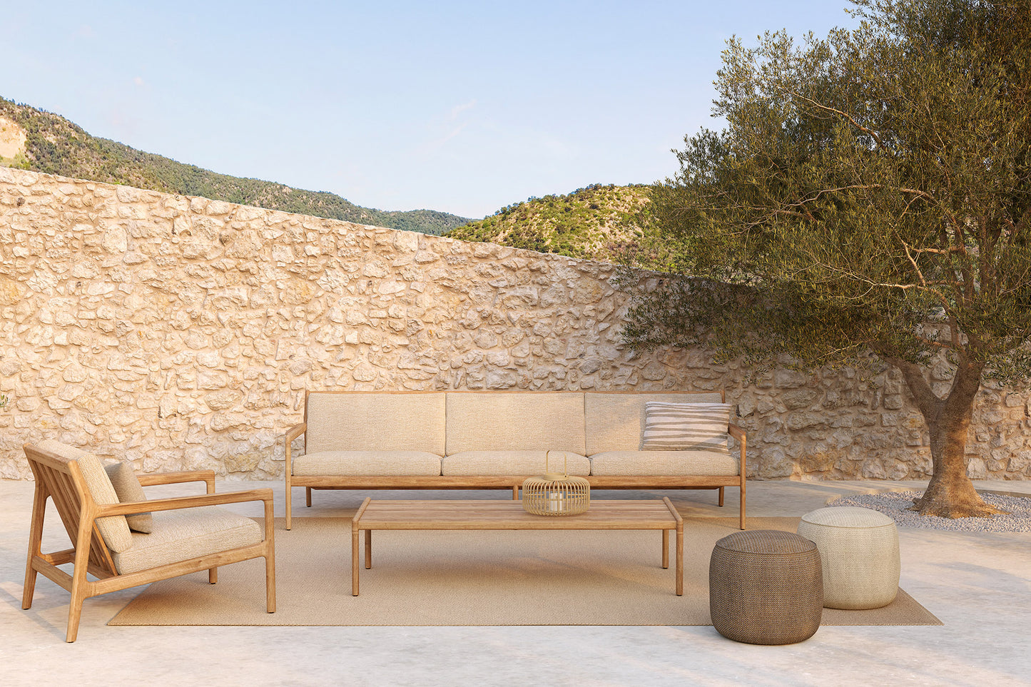 ETHNICRAFT DONUT OUTDOOR POUF - 20" | $589.00