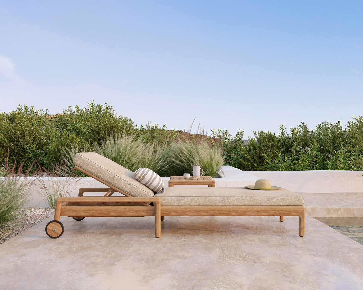 ETHNICRAFT JACK OUTDOOR ADJUSTABLE LOUNGER - TEAK | $3,858.00