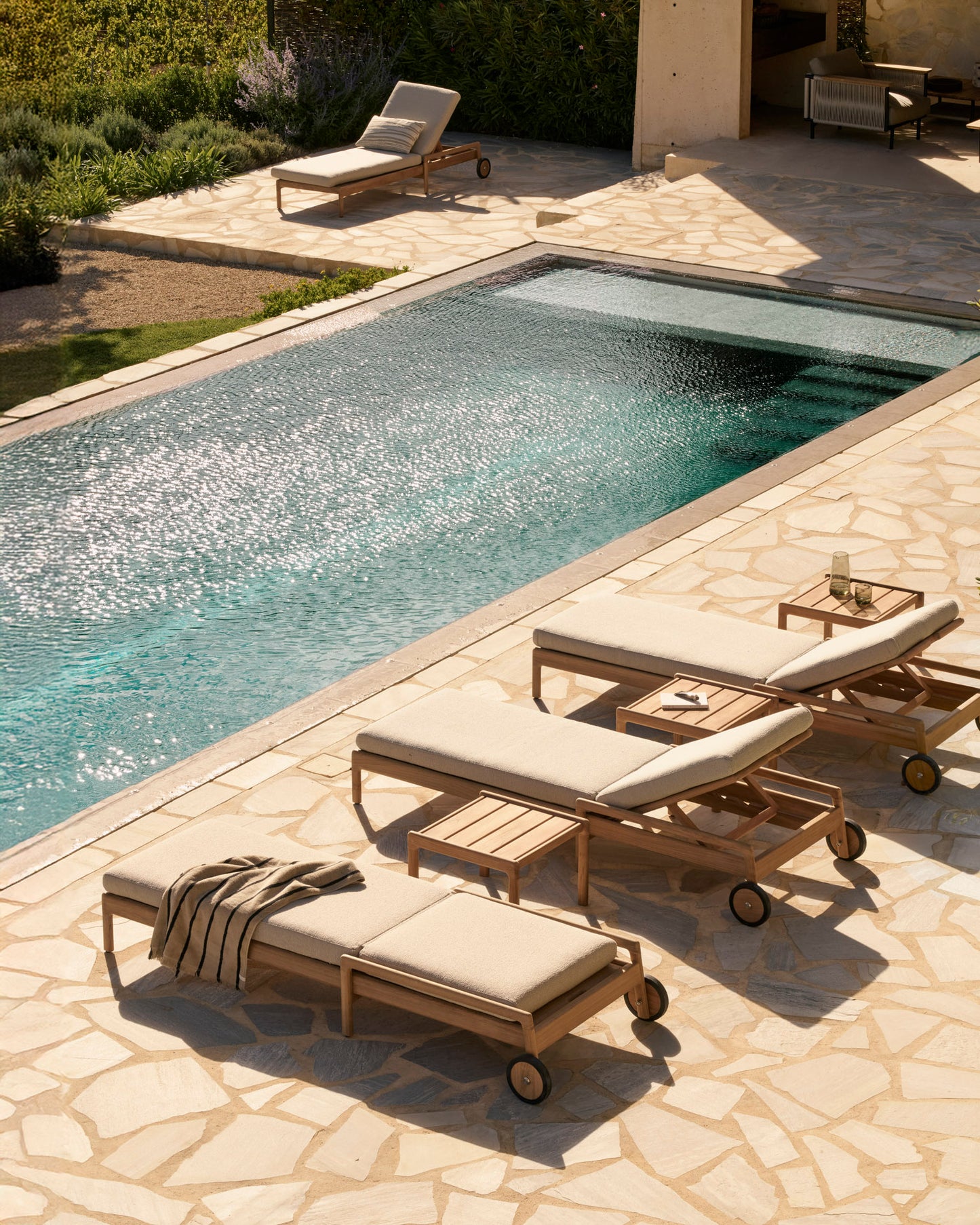 ETHNICRAFT JACK OUTDOOR ADJUSTABLE LOUNGER - TEAK | $3,858.00