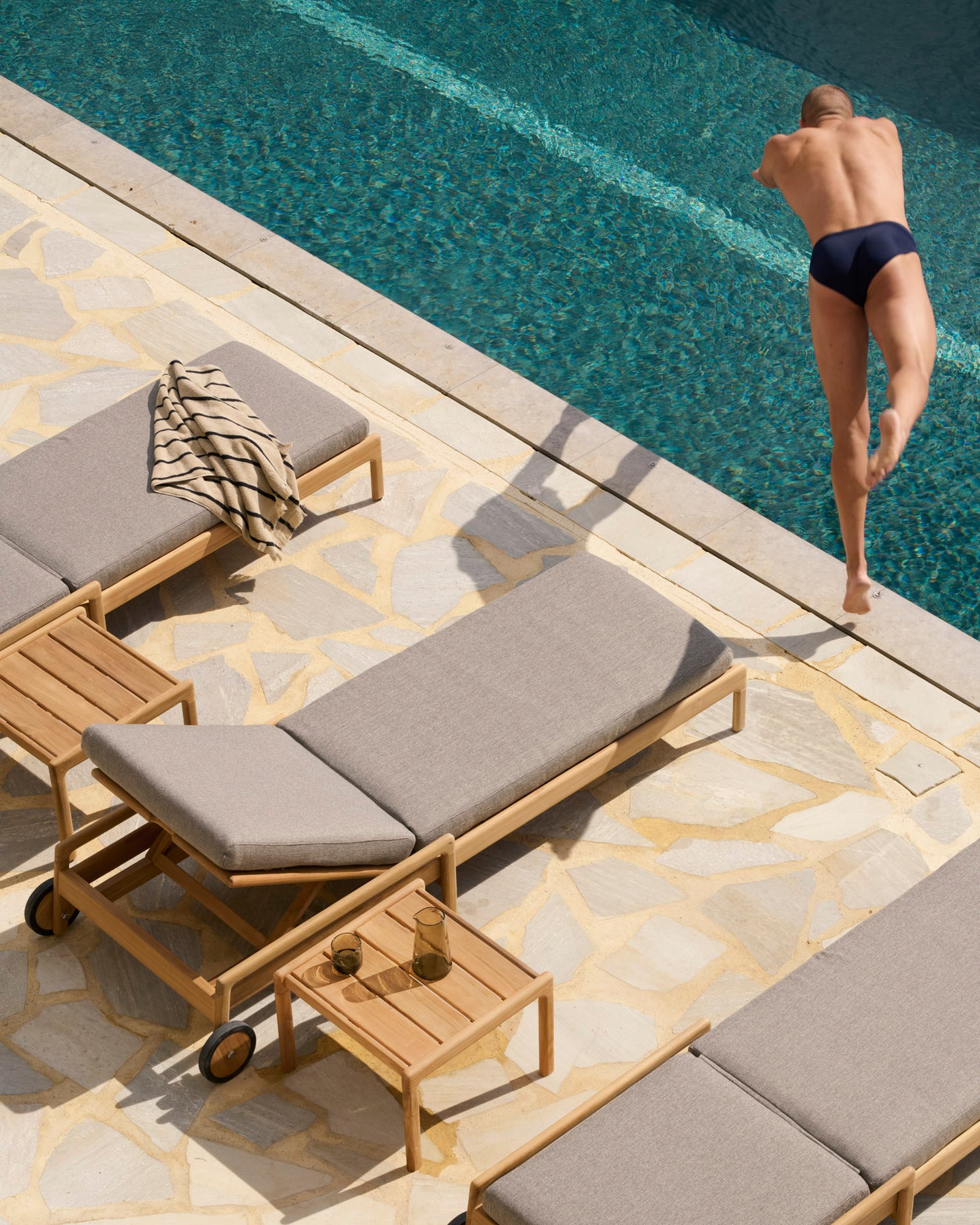 ETHNICRAFT JACK OUTDOOR ADJUSTABLE LOUNGER - TEAK | $3,858.00