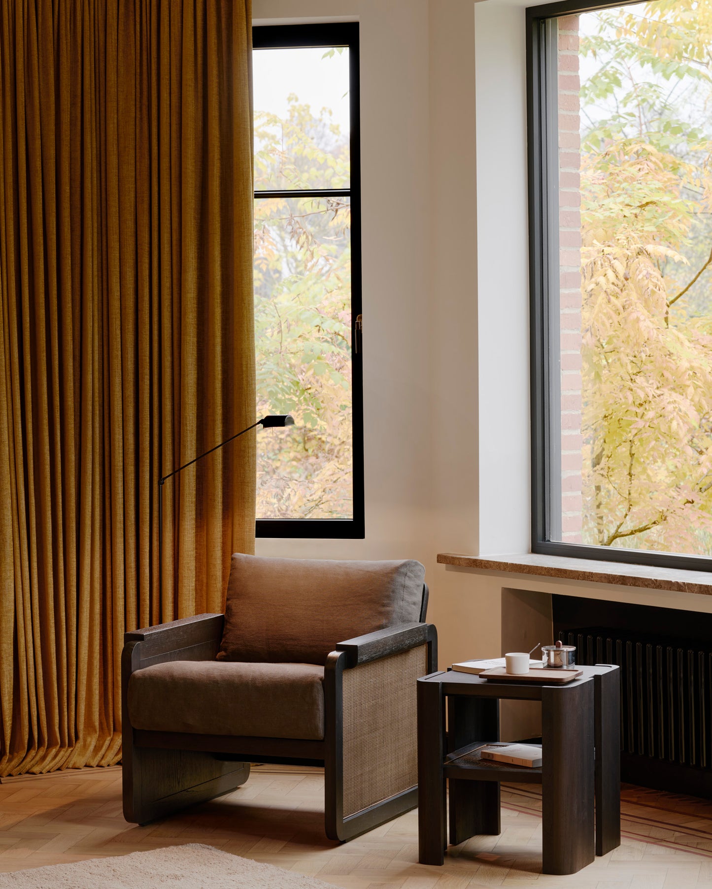 ETHNICRAFT PANEL SIDE TABLE - TEAK DARK BROWN | $839.00