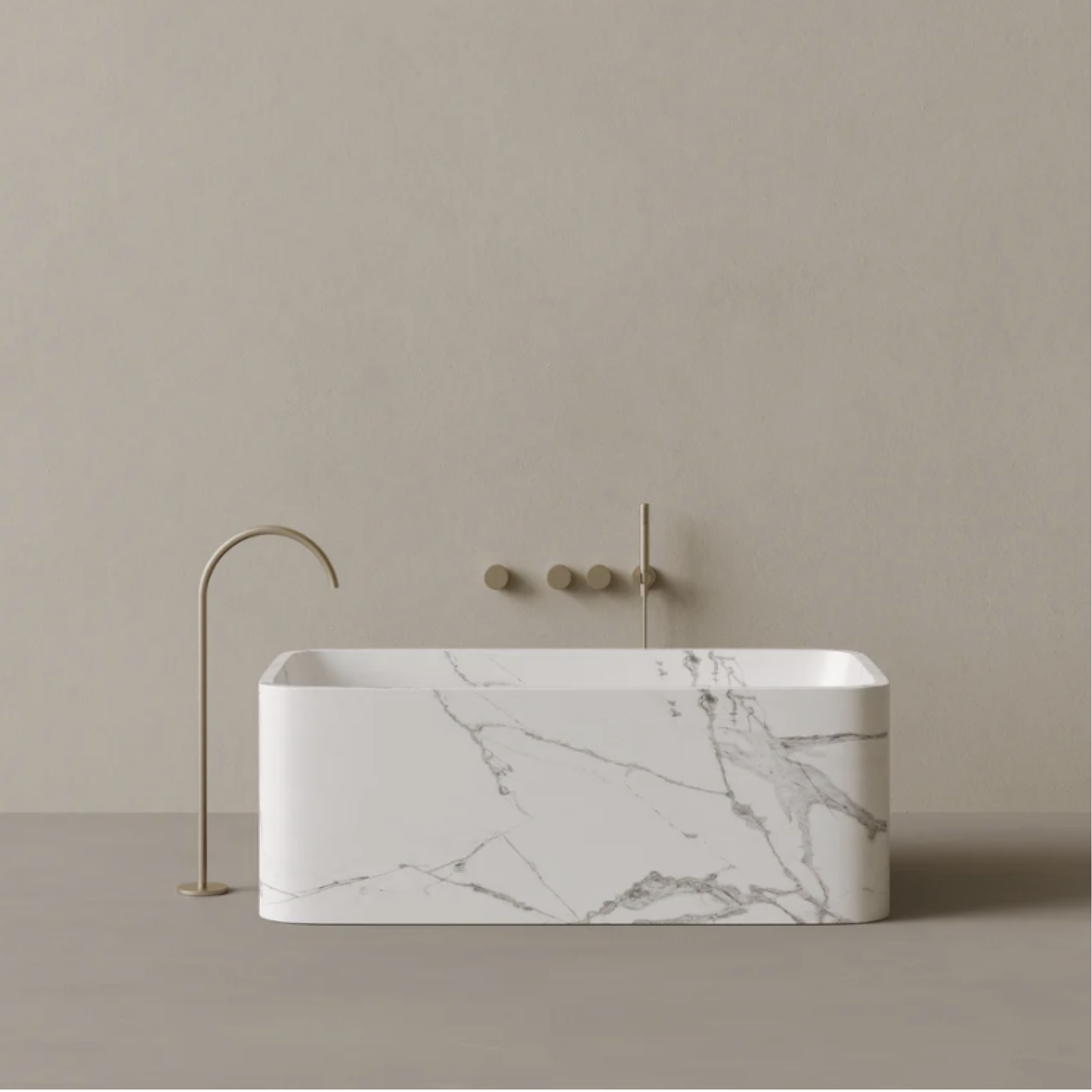 ELEMENTO BATH | 61" x 33" RECTANGULAR STONE BATHTUB | $12,425.00 - $39,496.00