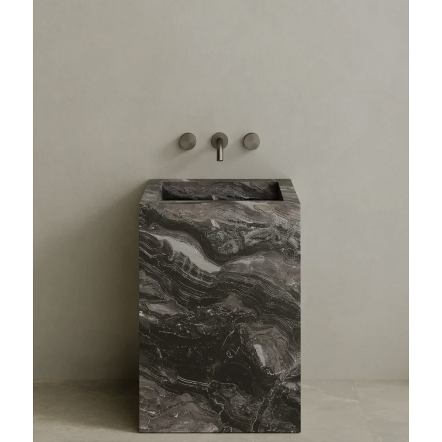 ELEMENTO BATH | QUATTRO STONE PEDESTAL SINK | $3,423.20 - $7,004.80