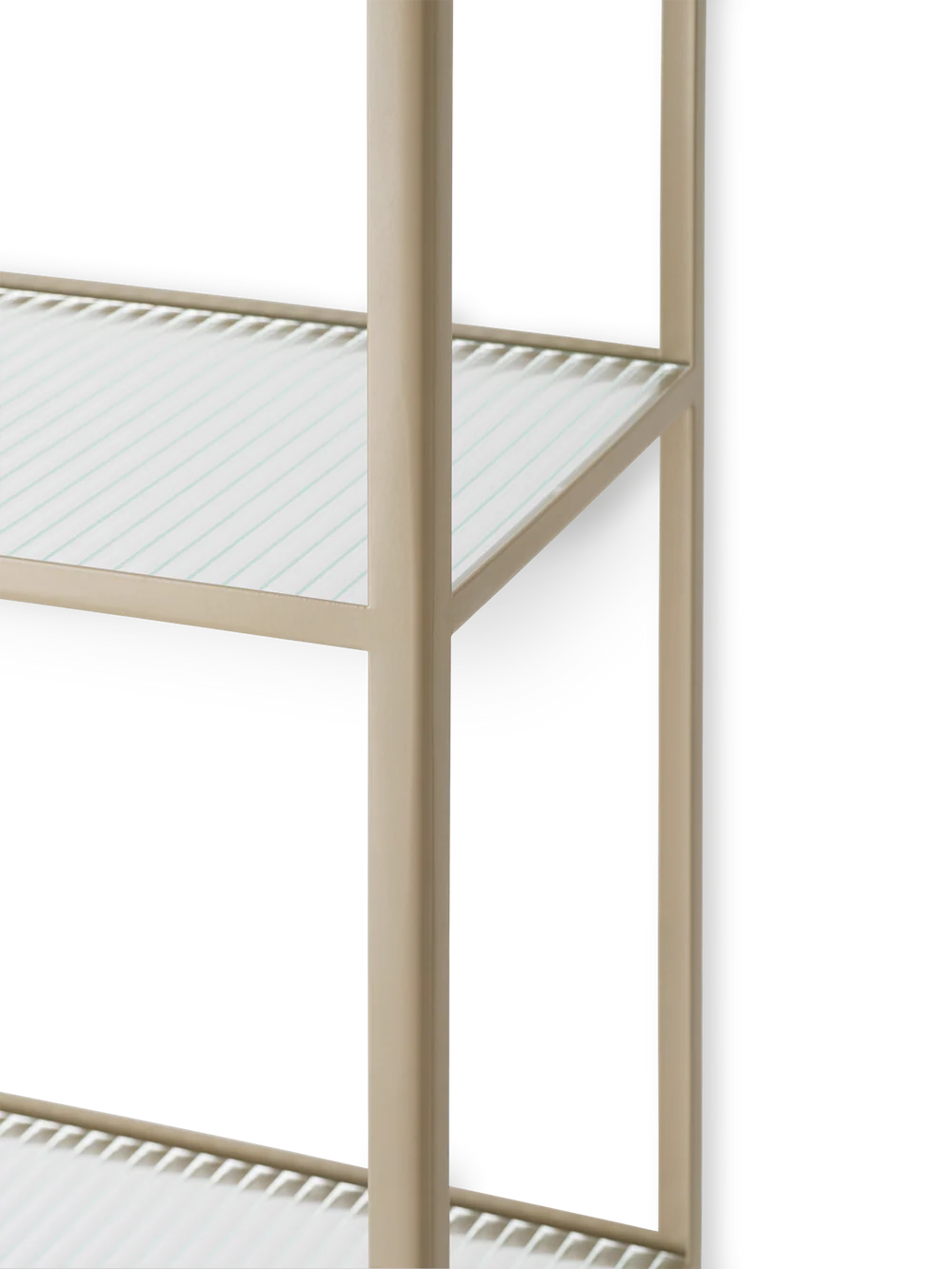 FERM LIVING | HAZE BOOKCASE - REEDED GLASS - CASHMERE | $1,435.00