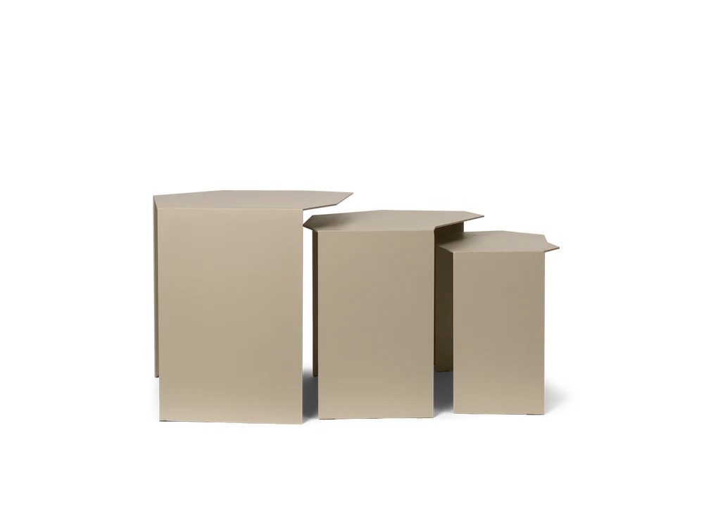 FERM LIVING | SHARD CLUSTER TABLES - SET OF 3 - CASHMERE | $1,075.00