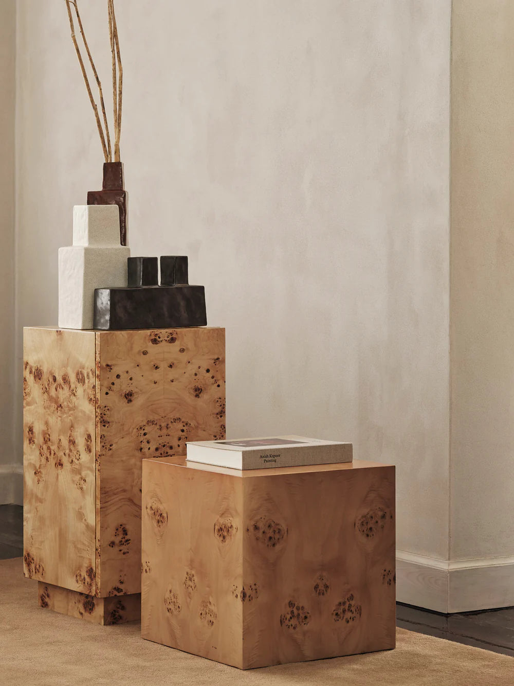 FERM LIVING | BURL CUBE SIDE TABLE | $665.00