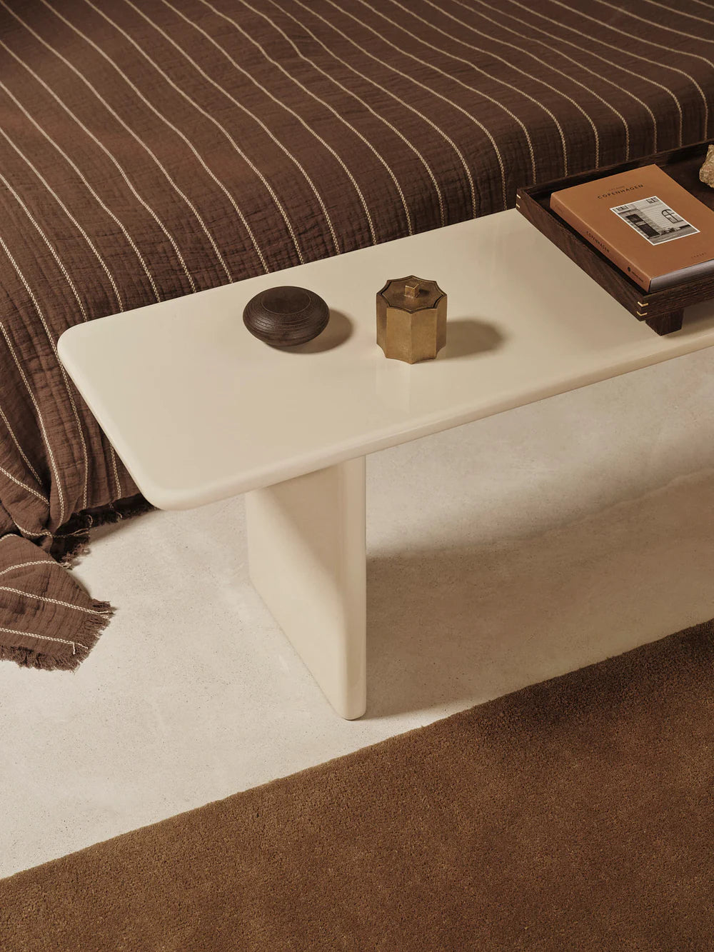 FERM LIVING | RINK BENCH - SMALL - EGGSHELL | $725.00