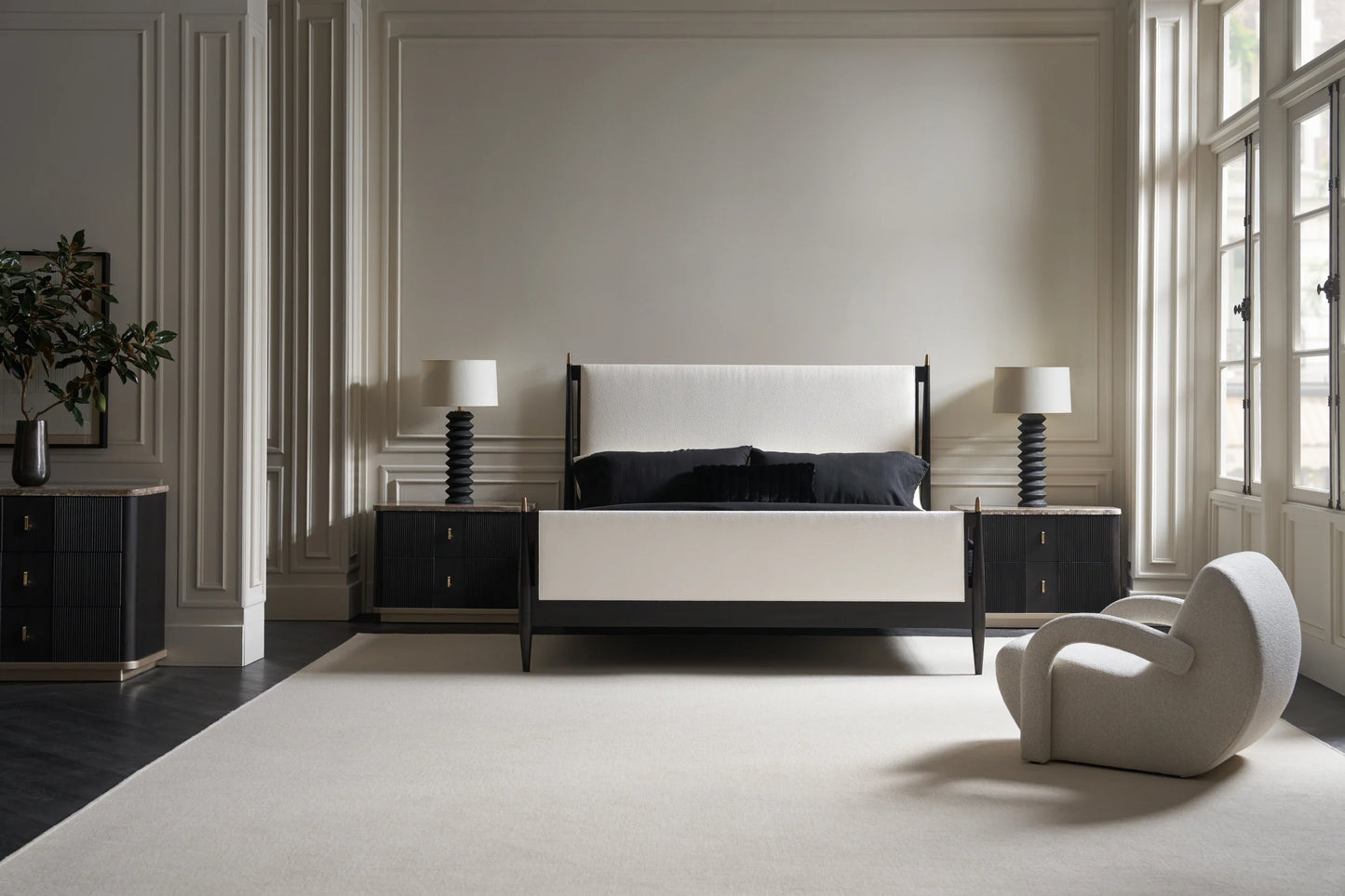 Unity Bed - Queen Black Stained Ash